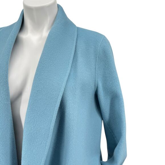 Theory Cashmere Wool Blue Jacket Coat Open Shawl Sileena Winsome 2 SZ M Women's - Picture 6 of 12